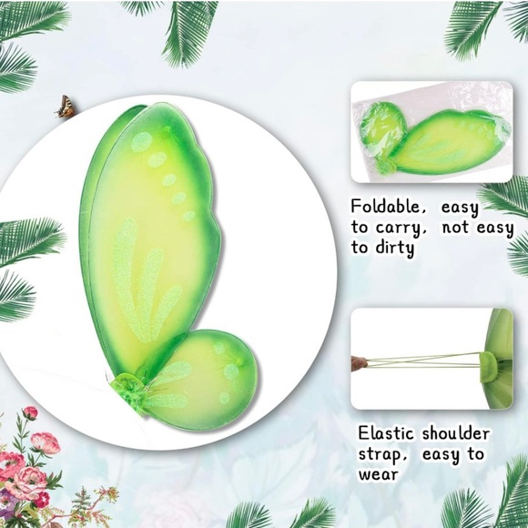 Rhoxshy NEW Sparkle Butterfly 🦋 Fairy Wings for Dress-up NWT (K017,K018,K019) - Picture 5 of 12